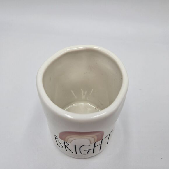 Rae Dunn BRIGHT Ceramic Cup Rainbow Utensil Makeup Brush Office Pencil Holder - Picture 3 of 4
